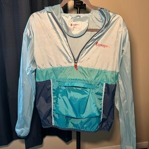 Cotopaxi Light Blue Jacket with Red Logo